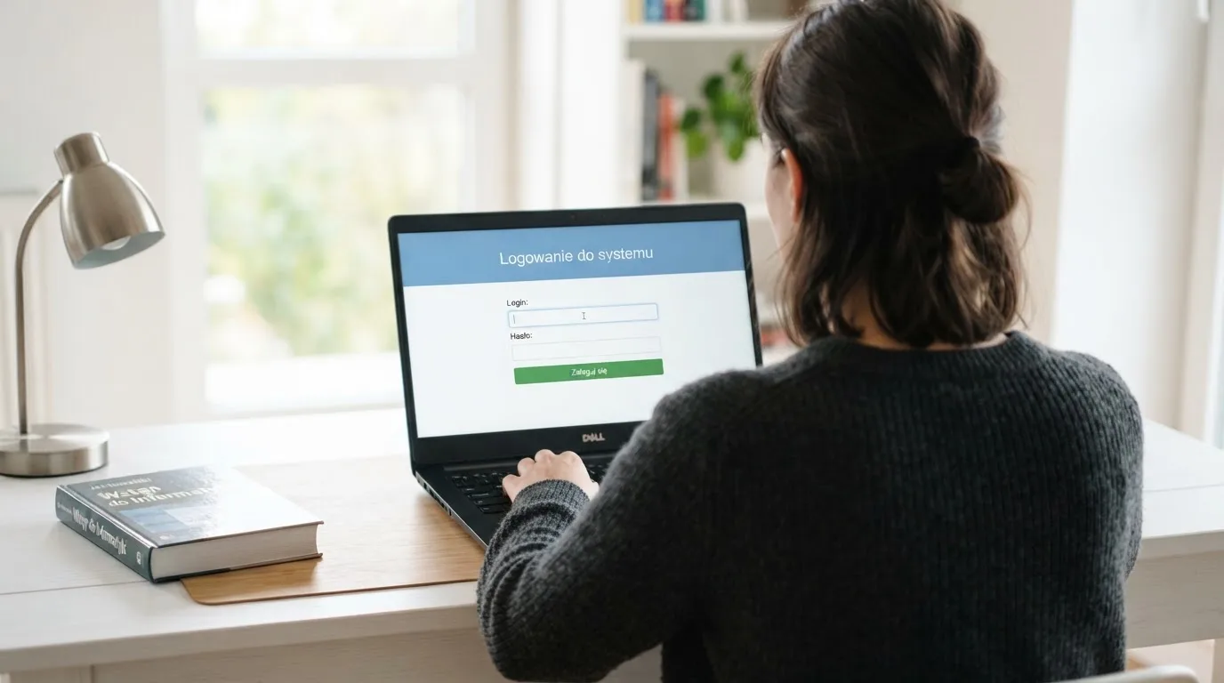 Strona logowania oficjalnej platformy Total Casino na ekranie laptopa, jedynego legalnego kasyna online w Polsce