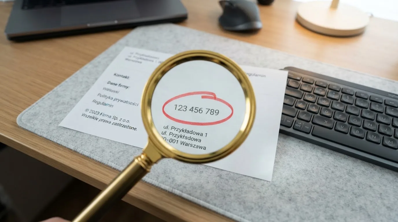 Lupa nad stopką strony kasyna, w której zakreślono na czerwono stary numer licencji z Curaçao